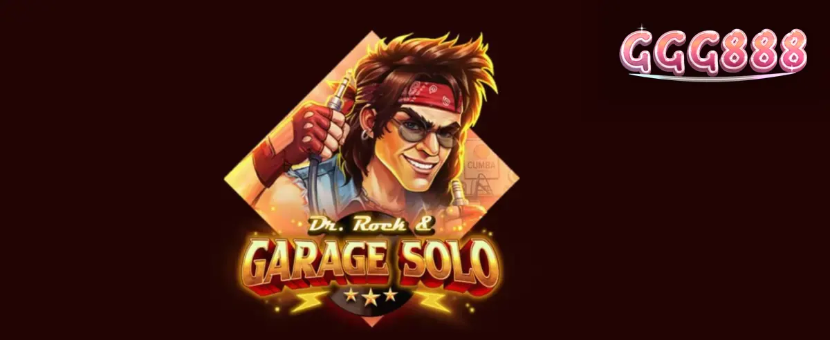 Tampilan visual slot Dr. Rock & Garage Solo dengan tema musik rock